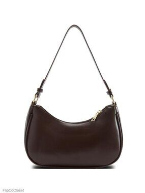 Vegan Leather Hobo Shoulder Bag Y2K Trendy Handbag with Adjustable Strap